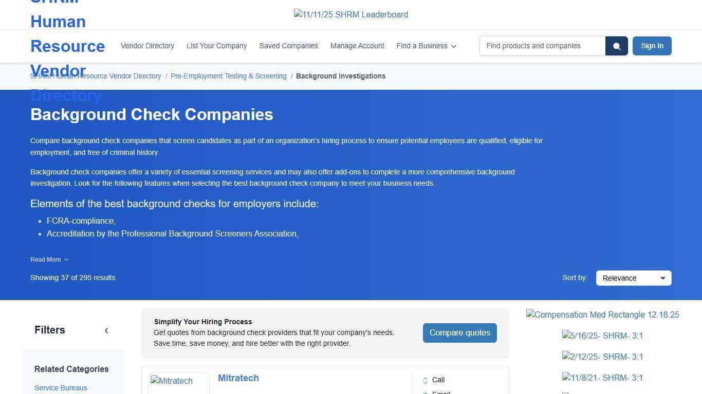 Top Background Investigations Providers | Compare 295 Companies